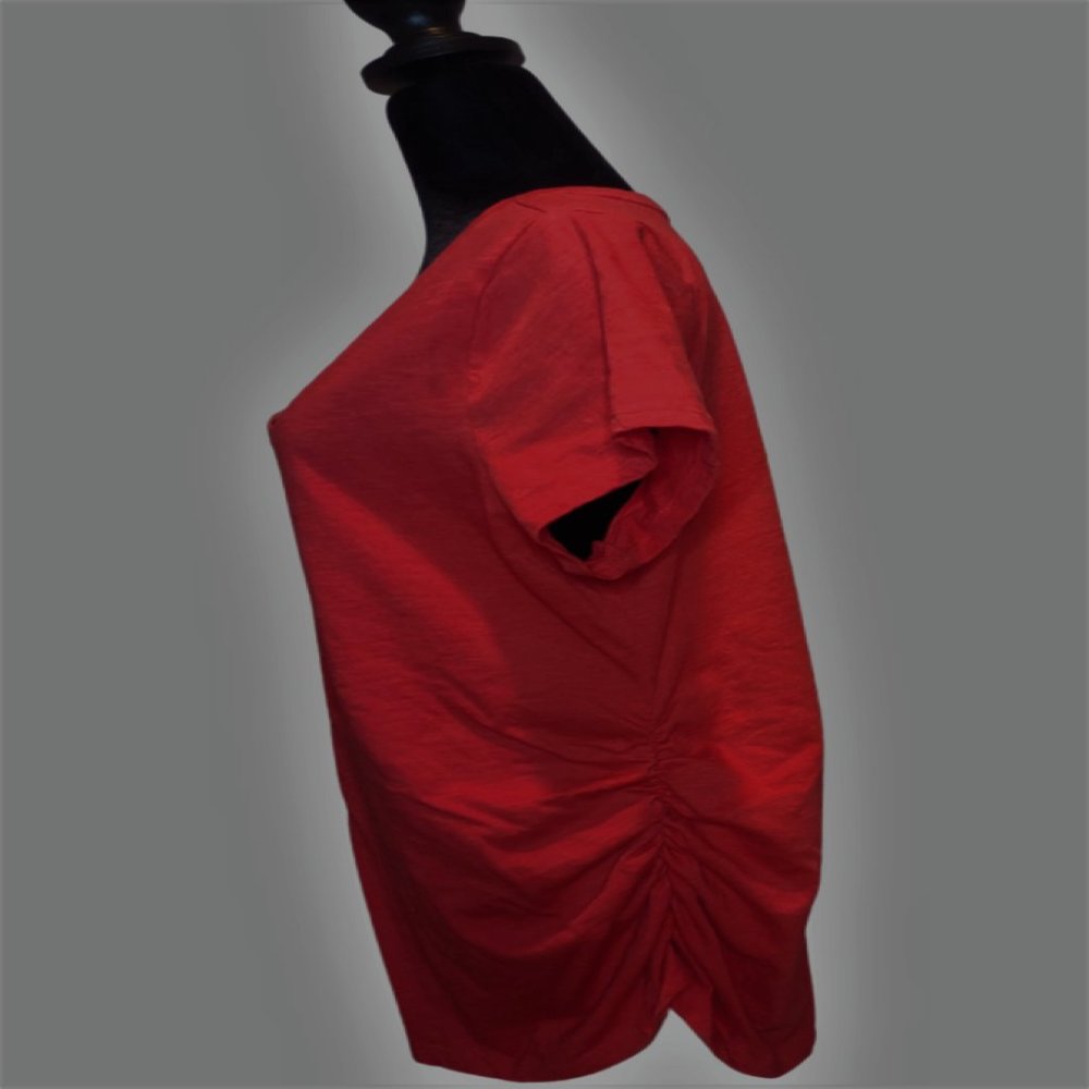 Cute A:glow Maternity ruched T-shirt Top XXL coral pink - Picture 6 of 8